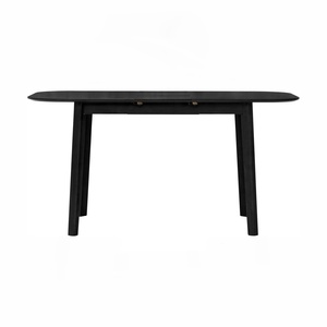 Mid Century Modern Rectangular Extendable Black Finish <b>Dining</b> <b>Table</b> for 4-6 Seater for Home or Hotel Furniture - Product Image 2
