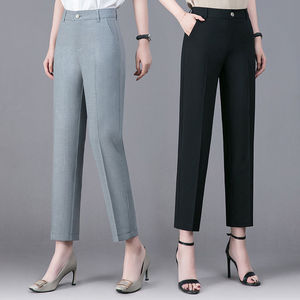 Pantalones de Vestir de Cintura Alta para Mujer, Diseño de Crepé, Pantalones Casuales para Mujer, OEM ODM - Product Image 5