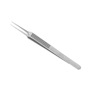 Pinces à suture Castroviejo en acier inoxydable allemand, 4 pouces, 0,3 mm, pointues, pour la chirurgie dermique, avec manche finition mate - Product Image 4