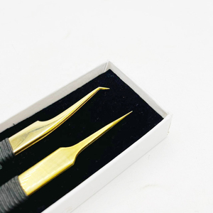 Pinces à cils en acier inoxydable, fournitures de beauté, pinces à cils pour kits de techniciennes de beauté, pinces de précision pour extensions de cils - Product Image 4