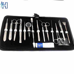 Kit de dissection anatomique de laboratoire de biologie avancée, couteau à scalpel en acier inoxydable, lames, pince Hemolock, instrument médical, forceps - Product Image 1