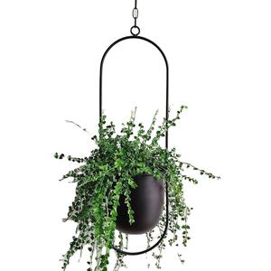 Handcrafted Copper Look Planter with Durable Black Metal <b>Stand</b> Suitable for Indoor Outdoor Plants Office Home Hotel Decoration - Product Image 1