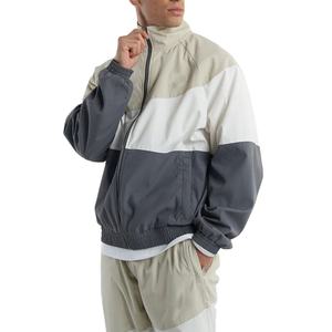 OEM Custom Logo Wholesale Color Block Plain Casual Windbreaker Blank Tracksuit Zip up Hoodie Set for <b>Men</b> 2026 - Product Image 3