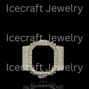 Caja de Reloj de Alta Gama con Incrustaciones, Forma Cuadrada, Estilo Diamante Moissanite, Cubierta de Lujo Brillante - Product Image 6
