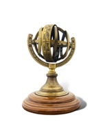 Globe armillaire classique en laiton avec anneaux du zodiaque, style antique, décoration