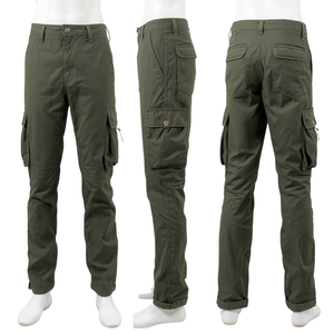 Pantalones Cargo de Hombre INTENTION SPORTS, Estilo Hip Hop Urbano, con Múltiples Bolsillos, 100% Algodón Canvas, Cierre con Cordón, para Verano - Product Image 1