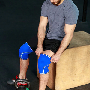 Genouillère de compression réglable, pliable, respirante, antidérapante, en néoprène, avec logo personnalisé, protection complète - Product Image 5