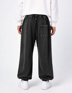 Men Baggy Wide-Leg Cotton Jogger Pants Loose Drawstring Waist Adjustable Cuffs Lounge <b>Athletic</b> Jogger Pants MADE BY BS - Product Image 4