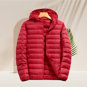 Chaqueta Acolchada de Invierno Personalizada, Talla Grande, Resistente al Viento, con Capucha, Chaqueta Acolchada Informal con Cremallera en Verde Oliva - Product Image 5
