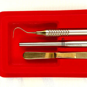 Kit d'examen dentaire de base en acier inoxydable 3 pièces, miroir, sonde, pince ergonomique - Vente en gros usine - Product Image 2