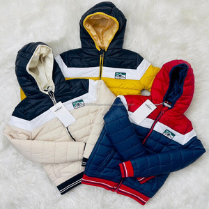 Vestes d'hiver classiques en coton pour enfants, couleurs unies, styles assortis, stock, garçons, filles, fermeture éclair, vestes matelassées - Product Image 1