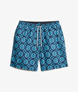 Pantalones Cortos Cargo para Hombre, Estampado Geométrico Azul, Cintura Elástica Media, Camuflaje Ecológico, Secado Rápido, Estilo Casual, 100% Poliéster - Product Image 3