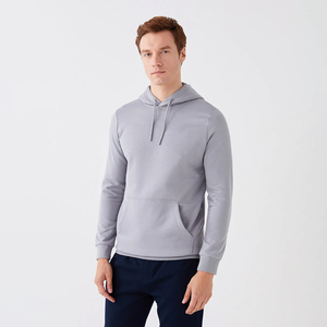 Sweat à capuche personnalisable 100 % coton pour homme, épais, uni, en polaire, imprimé sérigraphié, respirant et thermique - Product Image 4