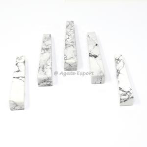 Vente en gros de baguette blanche naturelle Howlite Point poli amour tour de cristal de Quartz à facettes artisanat d'énergie de guérison de haute vente - Product Image 1