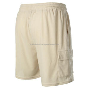 <b>Men's</b> Summer Straight Leg Corduroy Sweatpants Breathable Gym & Beach Casual with Drawstring Waist Knitted Weaving and Pockets - Product Image 3