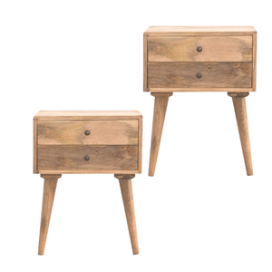 Table de chevet en bois massif avec tiroirs, meuble de chevet en bois au design moderne pour chambre à coucher et mobilier d'hôtel, à prix de gros - Product Image 2