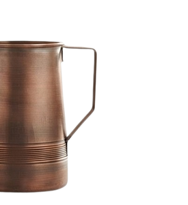 Carafe à eau en cuivre poli brillant de couleur foncée avec poignée, pour la cuisine, la table à manger, la maison - Product Image 4