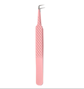 Pinzas para Pestañas de 10 mm con Punta Curva Rosa, Duraderas, de Acero Inoxidable, Herramienta de Belleza de Precisión para Aplicación de Cejas - Product Image 3