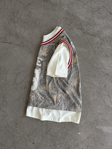 T-shirt camouflage surdimensionné à épaules tombantes de haute qualité avec logo personnalisé pour homme, ensemble deux pièces streetwear, maillot de basket, tee-shirt graphique - Product Image 3