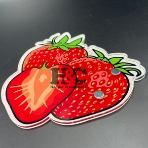 Strawberry Lash Tile Pink Acrylic Bow Lash Tray Tile Sustainable Bow Lash Holder Makeup Eyelash Tile mink Logo Solid Tray - Product Image 3