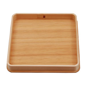 Enormes bandejas de madera de calidad excepcional con acabado lacado natural para la ceremonia del té japonés. - Product Image 2
