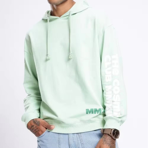 เสื้อฮู้ดผู้ชายสุดหรูสำหรับฤดูใบไม้ร่วง ผ้าฝ้ายเทอร์รี่ฟลีซ 100% แบบสวมหัว สั่งทำได้ เป็นมิตรกับสิ่งแวดล้อม แห้งเร็ว ระบายอากาศได้ดี - Product Image 6