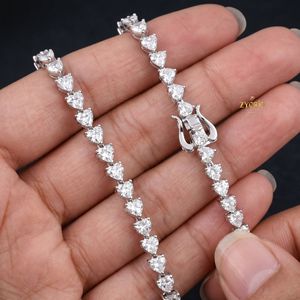 10K Gold Heart Cut Tennis Necklace Iced Out Diamond Hip Hop Chain Luxury Jewelry Tennis Chain Necklace Diamond Tennis <b>Choker</b> - Product Image 1