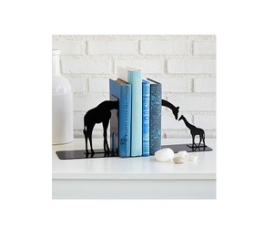 Sujetalibros de hierro rústico, soporte para libros pesado de primera calidad, ideal para almacenamiento decorativo en el hogar, biblioteca u oficina - Product Image 5