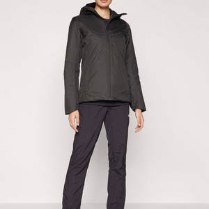 Veste softshell isolante noire pour femme, coupe-vent et imperméable, avec fermeture éclair intégrale, manteau softshell isolant Quest - Product Image 5