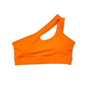 Soutien-gorge de sport rembourré pour la course à pied Yoga soutien-gorge à une épaule bonnets amovibles dos creux grande taille - Product Image 1