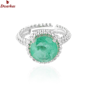 High quality gemstone handmade <b>rings</b> 925 sterling <b>silver</b> Doublet aqua-marine quartz gemstone texture <b>ring</b> - Product Image 4