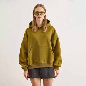 Custom Women's <b>Tracksuits</b> Heavy Weight 500 GSM 350 GSM <b>Polyester</b>/Cotton Fleece Embroidered Oversized Hoodie Shorts - Product Image 4