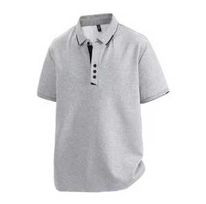 Polo à manches courtes pour homme, couleur unie, coton Oxford, décontracté, respirant, design tissé, boutons sur le devant, coupe classique - Product Image 5