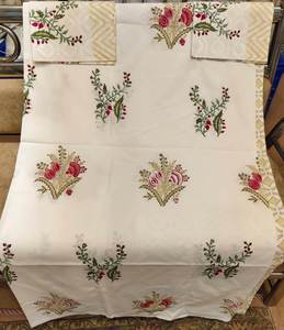 Parure de lit en coton imprimé à la main indienne avec taies d'oreiller, literie florale traditionnelle, textile de maison artisanal, vente en gros B2B - Product Image 2