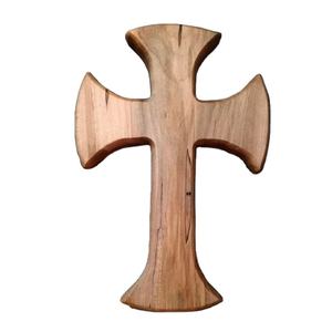 Cruz de madera de acacia hecha a mano con incrustaciones de resina ámbar, decoración religiosa única para el hogar, precio al por mayor, cruz de madera para Jesús - Product Image 1