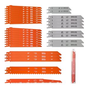 Set di 32 Lame Bimetalliche per Sega a Gattuccio con Attacco Universale, Varie Misure per Metallo e Legno - Product Image 1