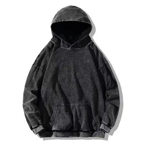 Sudadera con Capucha Extra Grande para Hombre, Color Sólido, Algodón French Terry, Estilo Casual para Otoño, Diseño con Bolsillos, Tejido Transpirable - Product Image 1