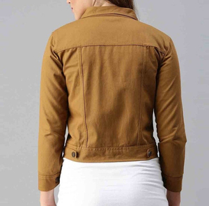 Veste en jean pour femme la mieux notée, coupe ajustée, design court, manches longues, manteau en jean décontracté, veste en jean tendance pour l'extérieur - Product Image 4