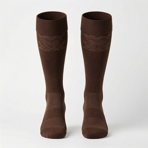 Knee High Running <b>Socks</b> Geometric Pattern Breathable Moisture Wicking Athletic <b>Compression</b> Support for Adults - Product Image 1