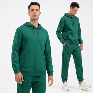Ensemble de sweat-shirts à capuche sportifs pour hommes, imprimé, en polyester/coton, molleton tricoté, coupe régulière, vêtements décontractés d'hiver, poches, séchage rapide - Product Image 4