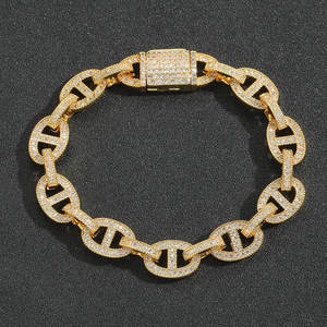 Pulsera de eslabones cubanos con diamantes de moissanita VVS1 más vendida para un estilo urbano de lujo, disponible para exportación desde India. - Product Image 6