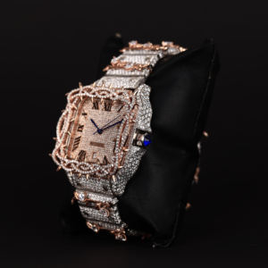 Relojes de Lujo con Diamantes Incrustados, Reloj de Diamantes Totalmente Incrustado, Caja Cuadrada Personalizada, Relojes Hip Hop Brillantes para Mujer - Product Image 2