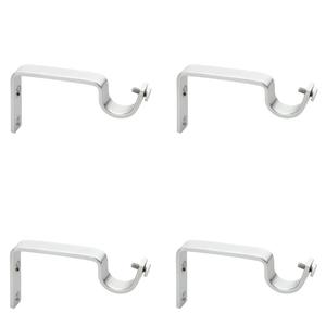 Soporte de metal resistente para barra de cortina, negro mate, soporte individual para barra de cortina, estilo moderno, accesorios para cortinas de pared - Product Image 3