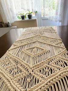 Chemin de table bohème de luxe en macramé, tissé à la main en coton, décoration de table à manger, écologique, lavable, pour mariage, restaurant, dîner - Product Image 3