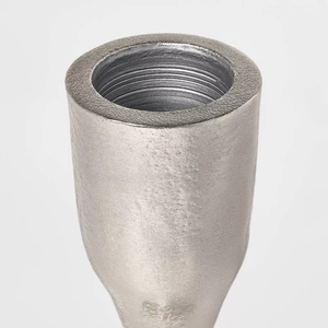 Luxury design matt nickel plated cast aluminum small large candle holder 2 <b>pc</b> <b>set</b> taper candlestick holder customization options - Product Image 2