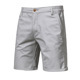 Popular Summer New 100% Cotton <b>Canvas</b> Breathable Casual Shorts Men's Mid <b>Plain</b> Dyed Straight Slim Fit <b>Large</b> Size Solid Color - Product Image 3