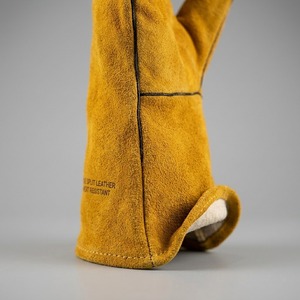 Gants de soudage en cuir de vachette résistant à la chaleur, doublure entièrement en coton, gants de sécurité protecteurs pour la construction - Product Image 6