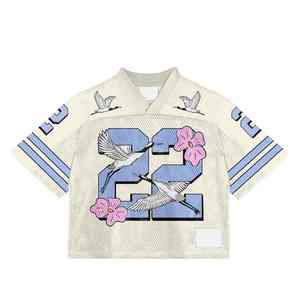 Ropa Deportiva Personalizada con Nombre de Equipo, Jersey Holgado con Serigrafía para Adultos, Jersey de Fútbol Americano de Malla para Hombre - Product Image 5