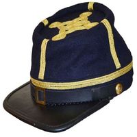 Gorra Kepi Estilo Americano Vintage, 100% Lana, Bordada, con Correa Ajustable para la Barbilla, para Hombre, Reproducción para Todas las Temporadas, Union Colonels M.AFZAL