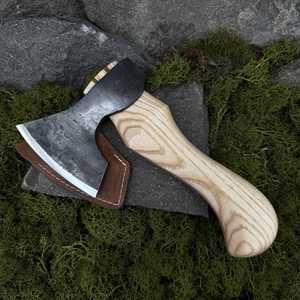Hache à fendre forgée à la main avec manche en bois et lame en acier forgé pour fendre du bois de chauffage - Product Image 5